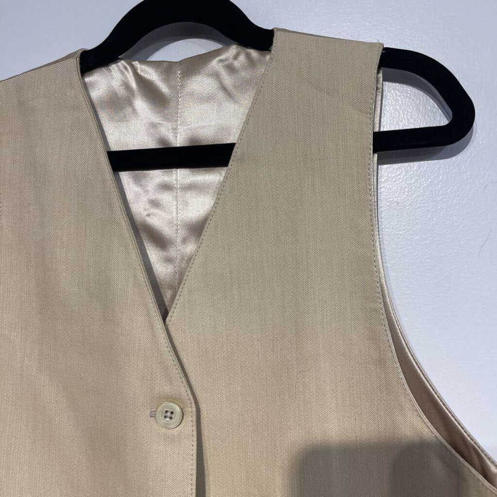 Tan Rayon Blend Vest