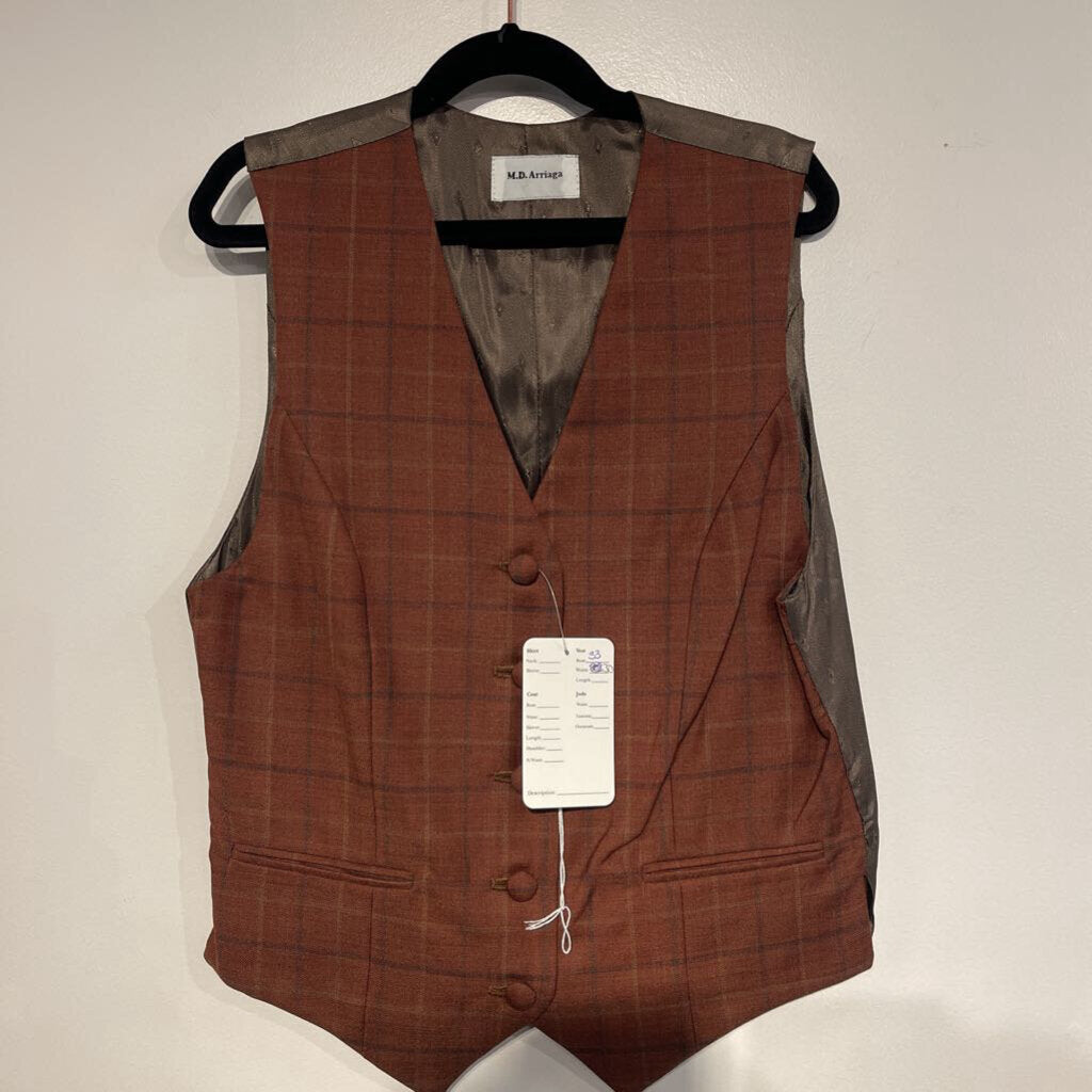 MDA Rust Checkered Vest