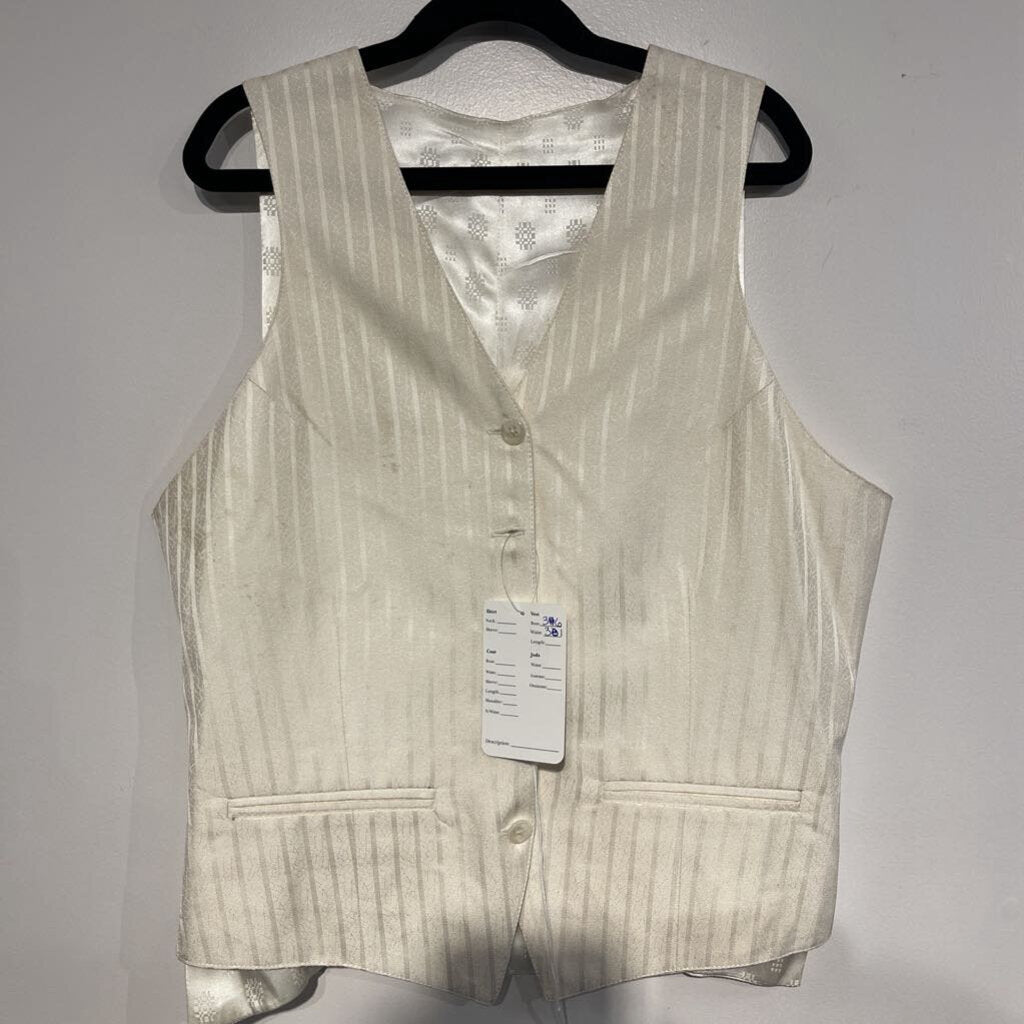 Carl Meyers Off White Striped Vest