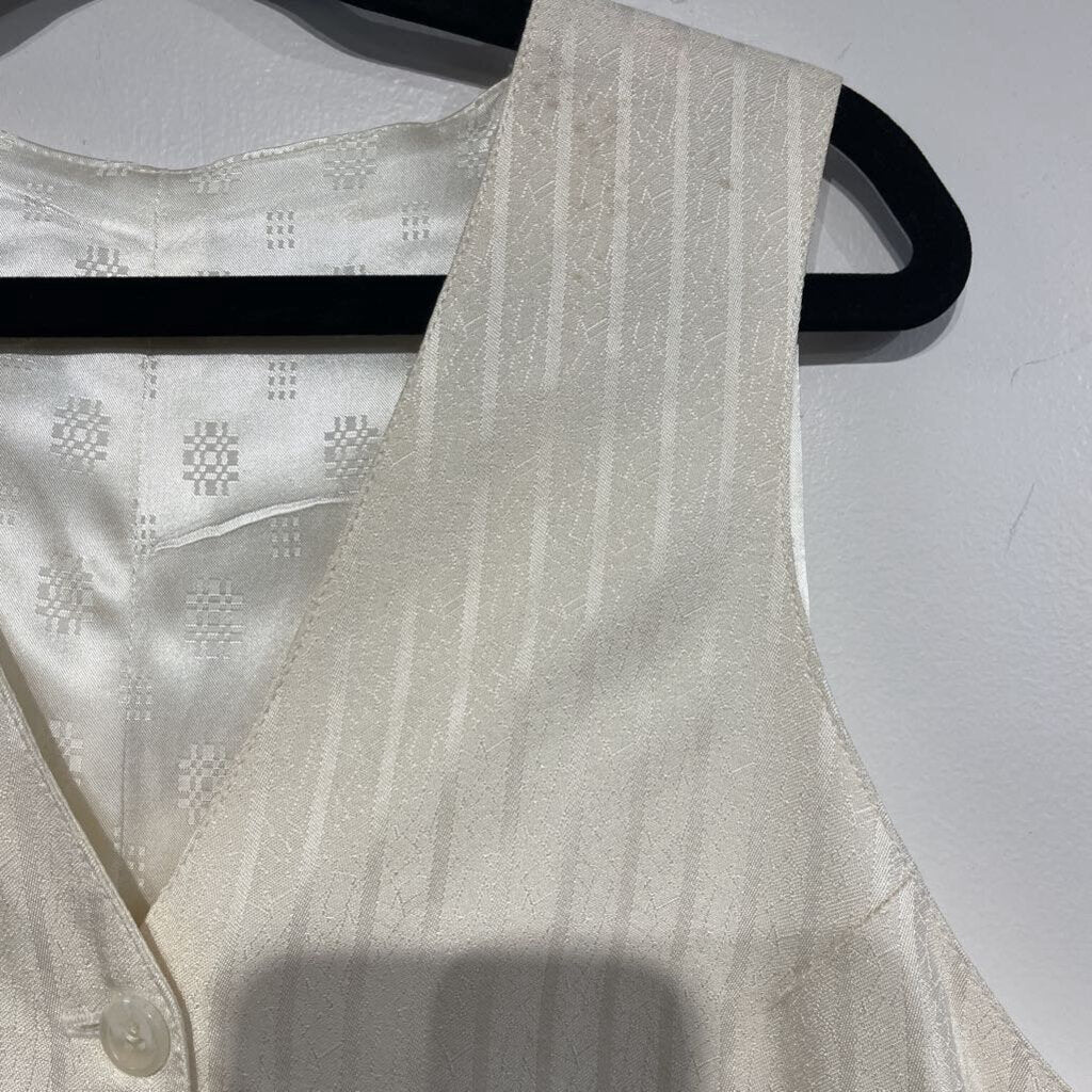 Carl Meyers Off White Striped Vest