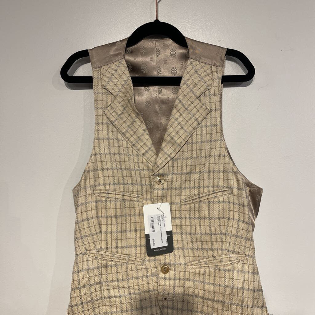 Carl Meyers Cream Windowpane Boys Vest