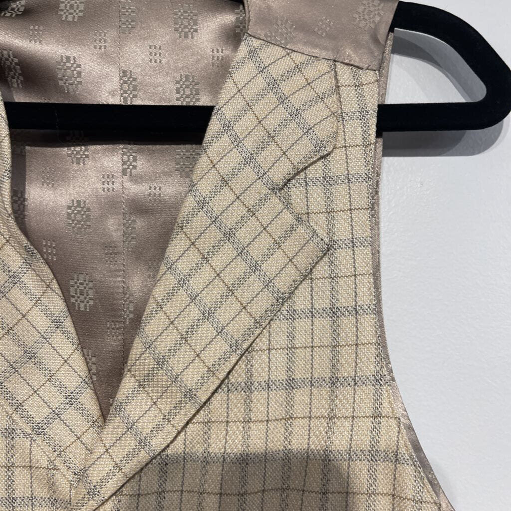 Carl Meyers Cream Windowpane Boys Vest