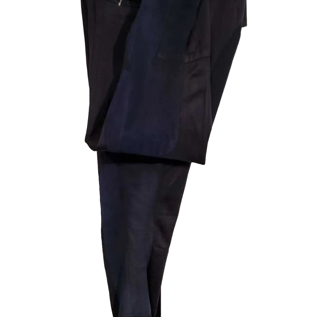 Custom Navy Striped Pleasure Jods with Suede(26W, 33INS)