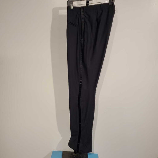 Custom Navy Striped Formal Jods with Suede(36W, 36 1/2INS)