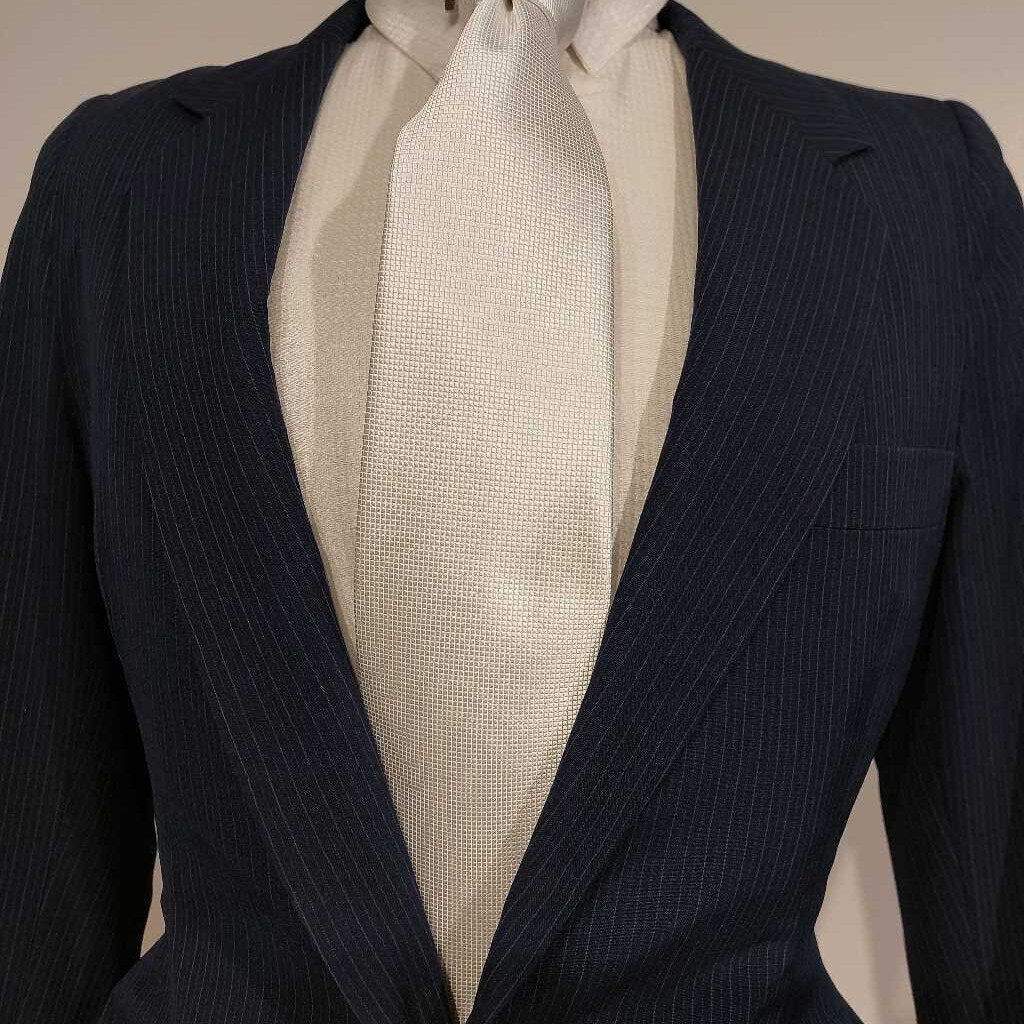 Custom Navy Pinstripe Boys Suit