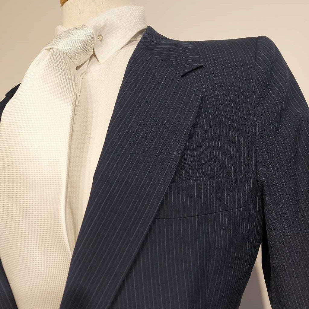 Custom Navy Pinstripe Boys Suit