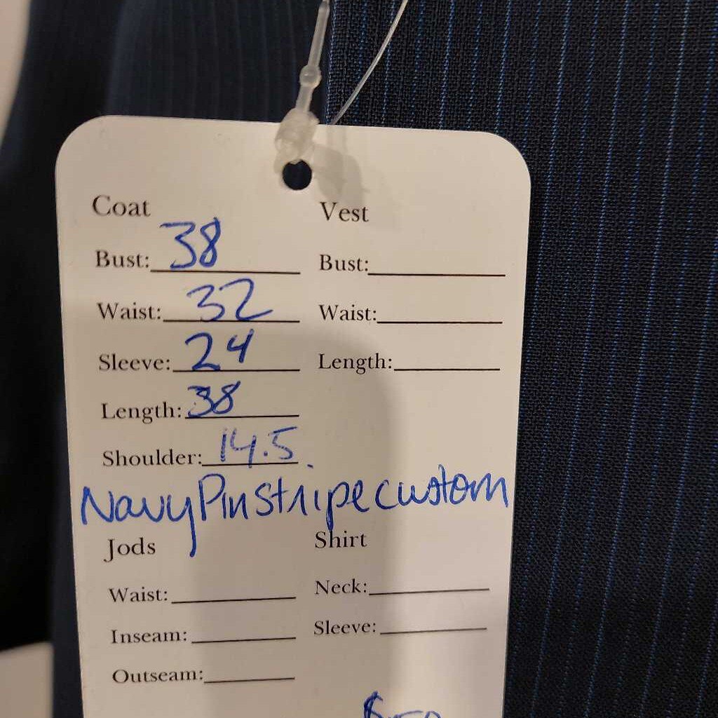 Custom Navy Pinstripe Boys Suit