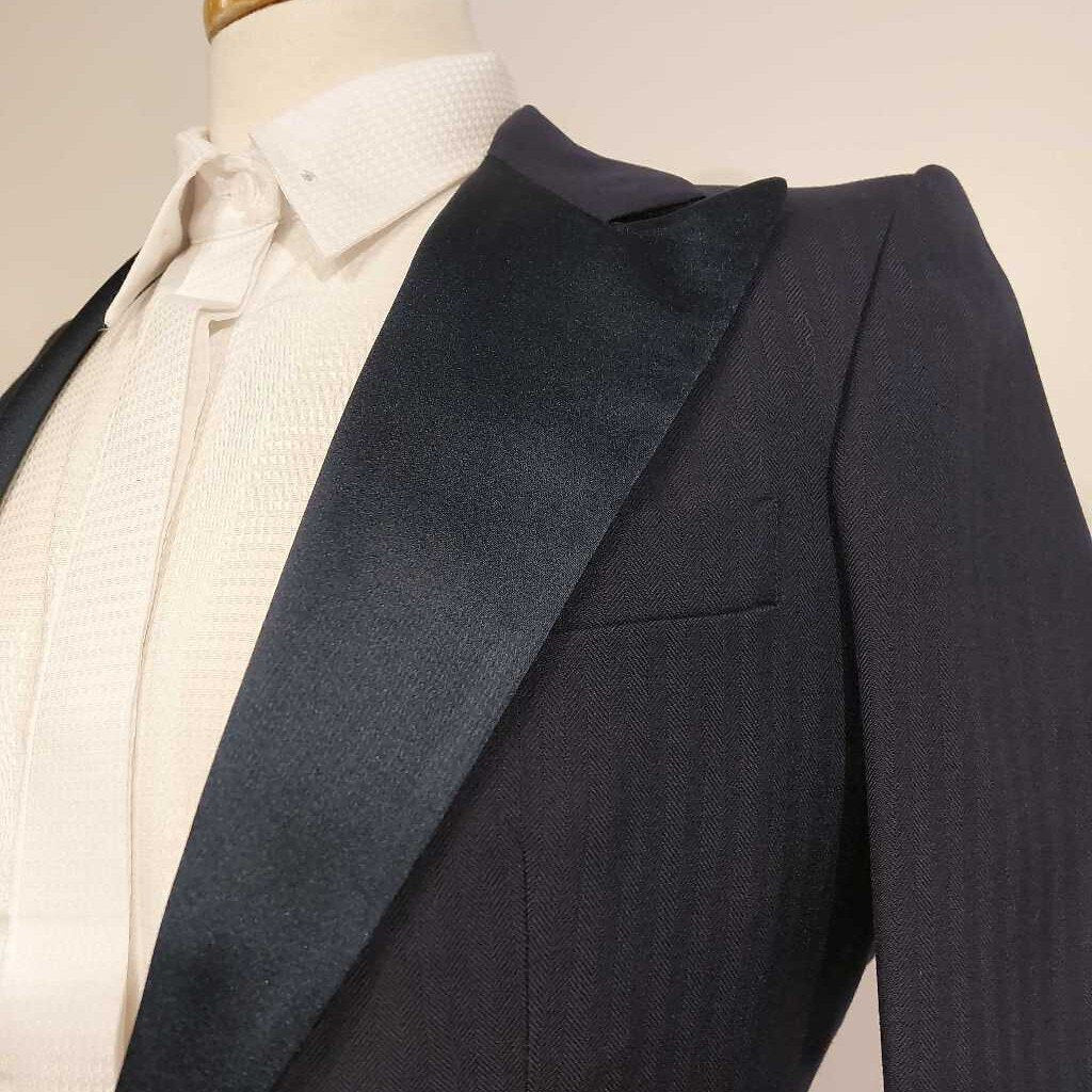 Carl Meyers Navy Herringbone Boys Tux