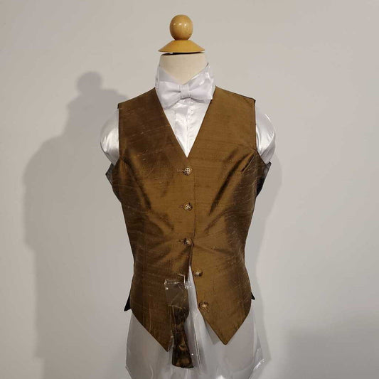 Brown Silk Formal Vest