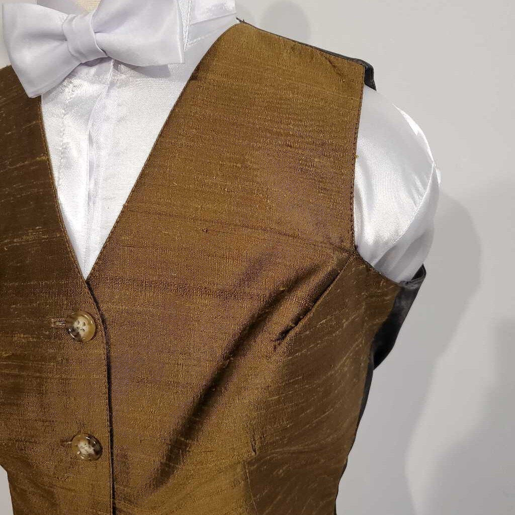 Brown Silk Formal Vest
