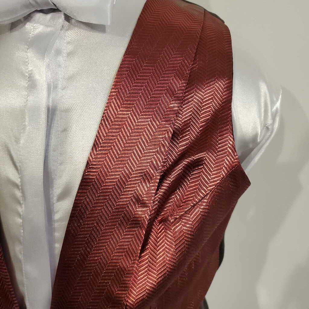 Becker Brothers Metallic Red Satin Formal Vest