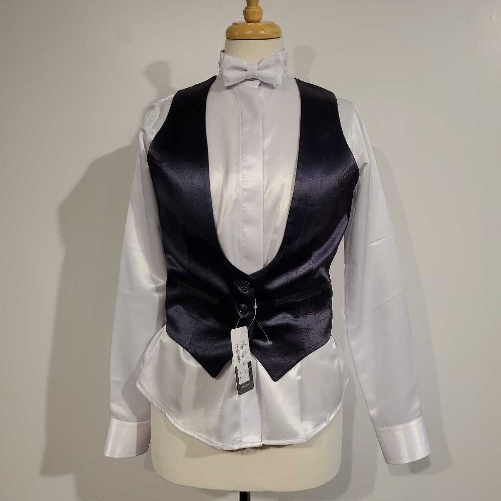 Carl Meyers Navy Satin Formal Vest