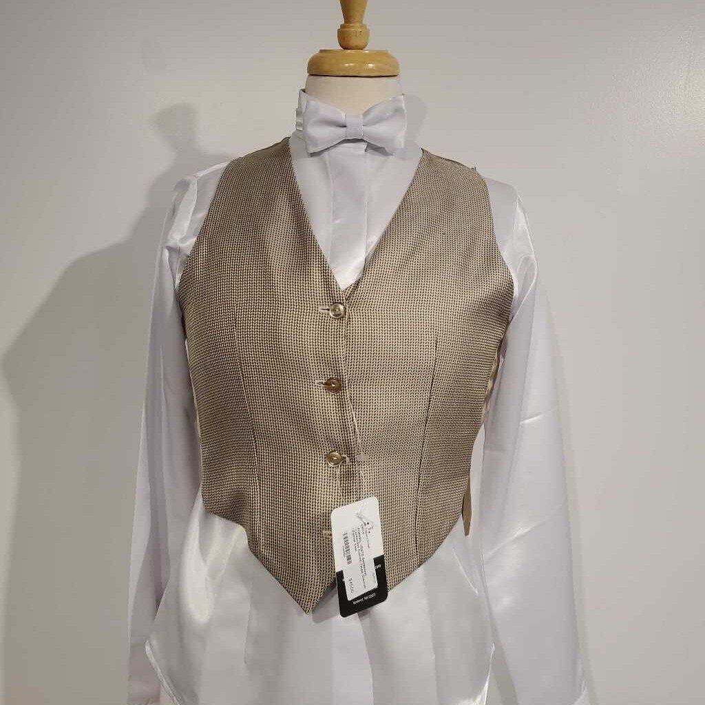 Saddleseat Connection Custom Taupe Chevron Formal Vest