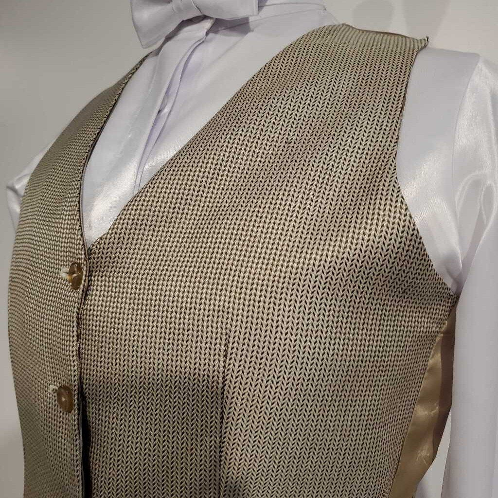 Saddleseat Connection Custom Taupe Chevron Formal Vest