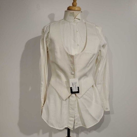 White Formal Vest and Shirt Set