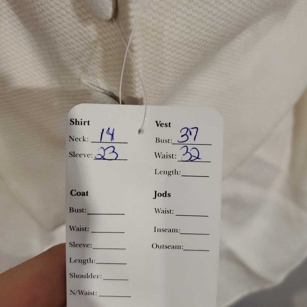 White Formal Vest and Shirt Set