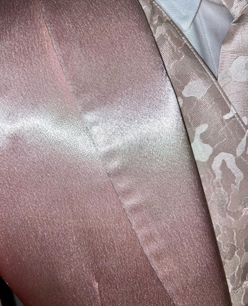 DeRegnaucourt Light Pink Satin Girls Daycoat, Vest, Shirt, and Tie Set