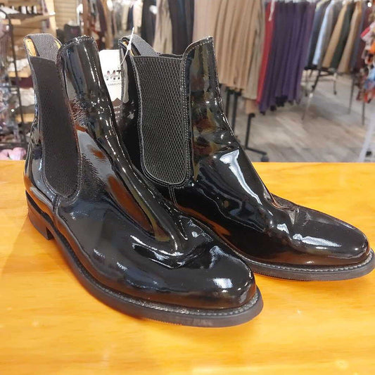 Brown Patent Boots size 8