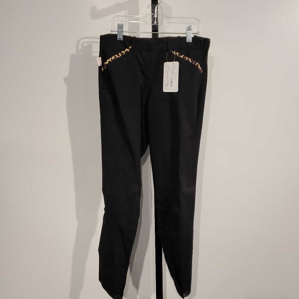 Tailored Sportsman Black Jods w/ Cheetah Pocket