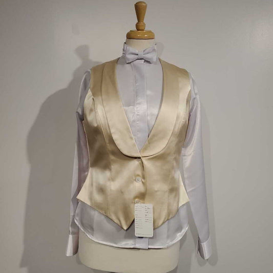 MDA Cream Satin Formal Vest