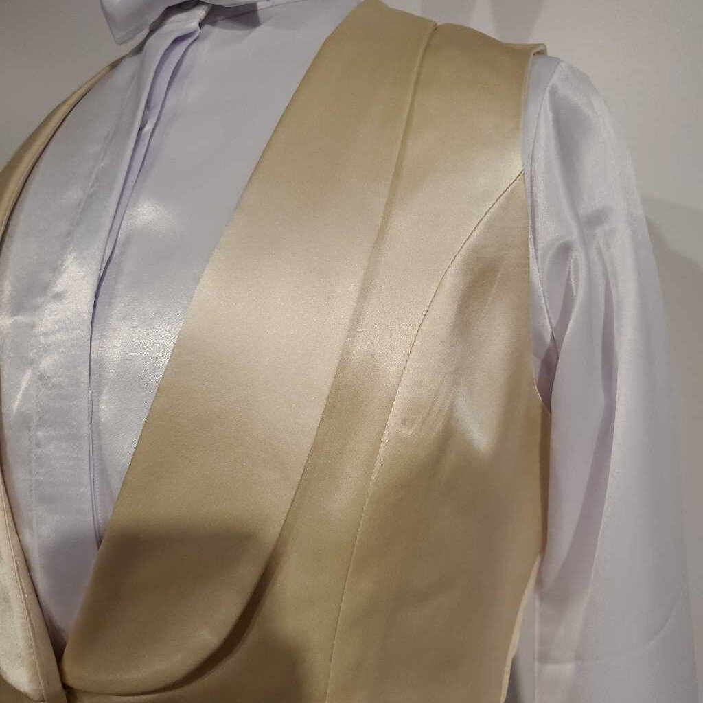 MDA Cream Satin Formal Vest