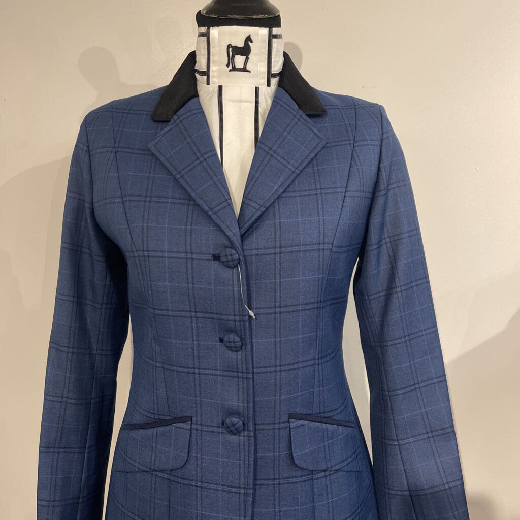 Custom Lt Blue Windowpane Hunt Coat