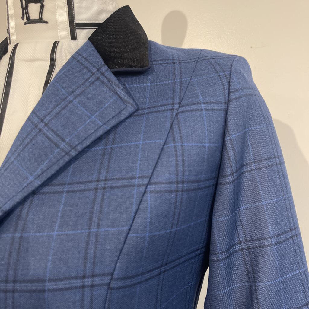 Custom Lt Blue Windowpane Hunt Coat