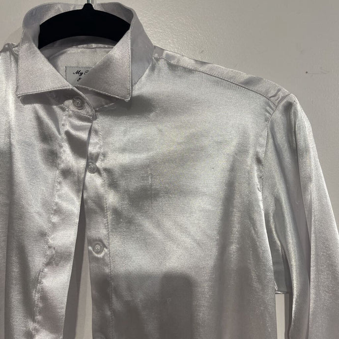 MTC White Satin Formal Shirt