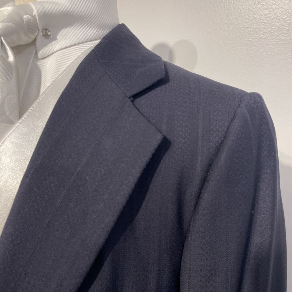 Custom Navy Patterned Suit