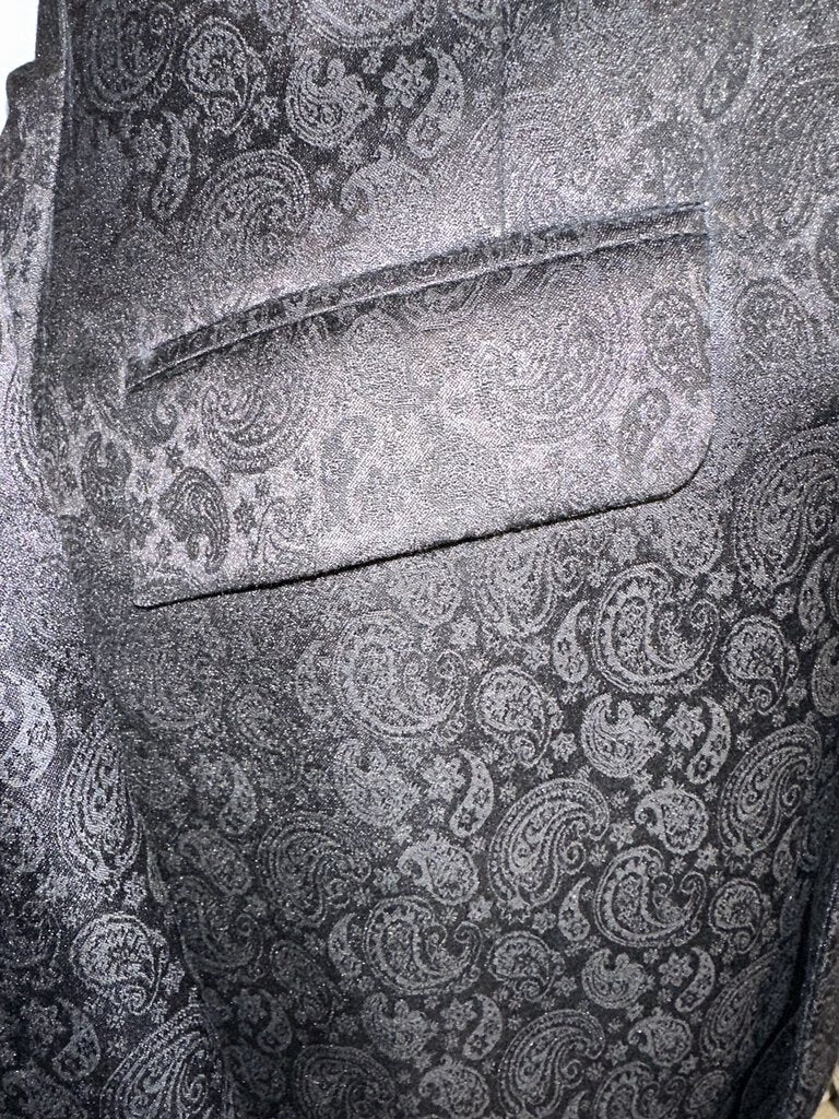New MTC Black Paisley Daycoat