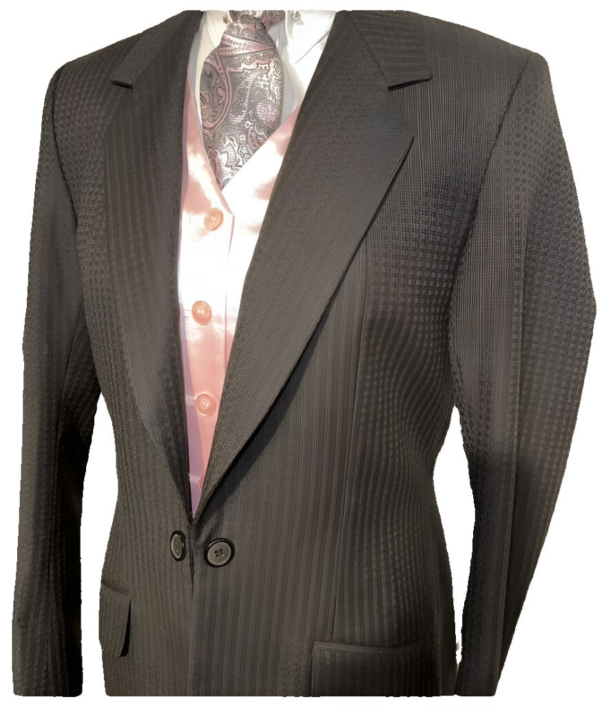 New MTC Black Checkered Suit