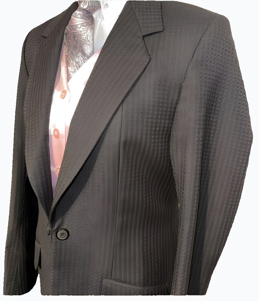 New MTC Black Checkered Suit