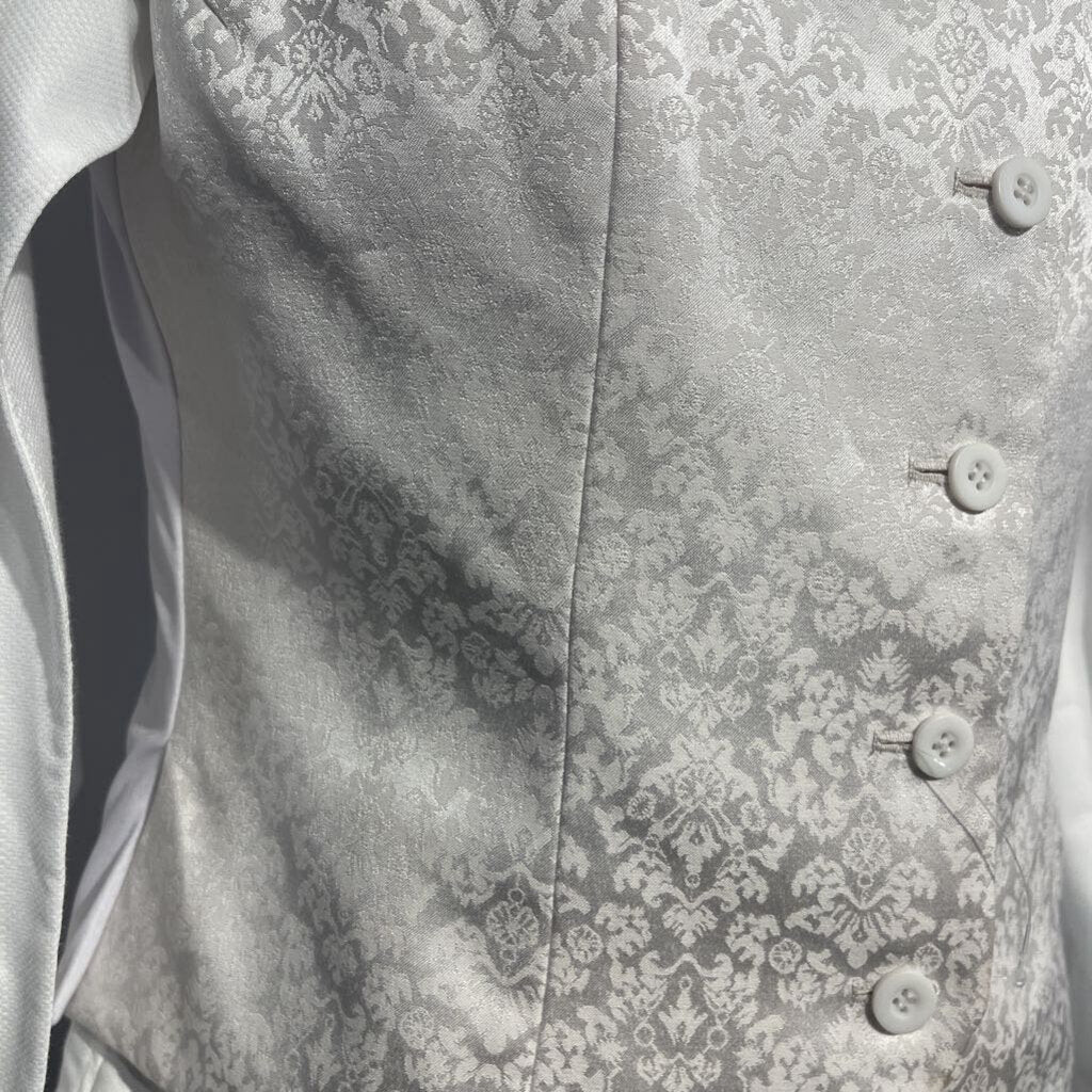 Go-N-Show White Brocade Vest