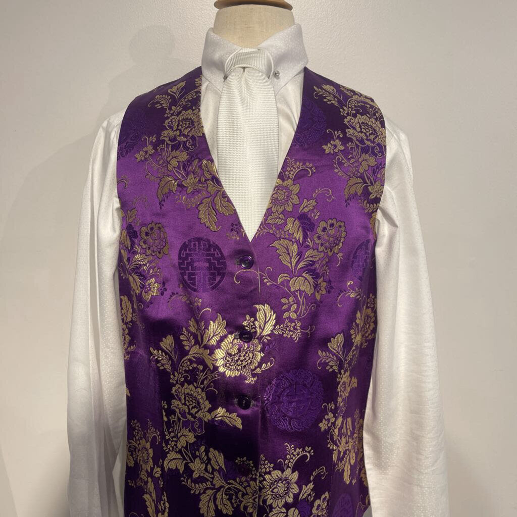Purple Brocade Vest – My Trainer’s Closet