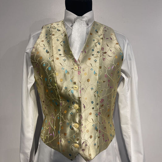 Gold Floral Vest