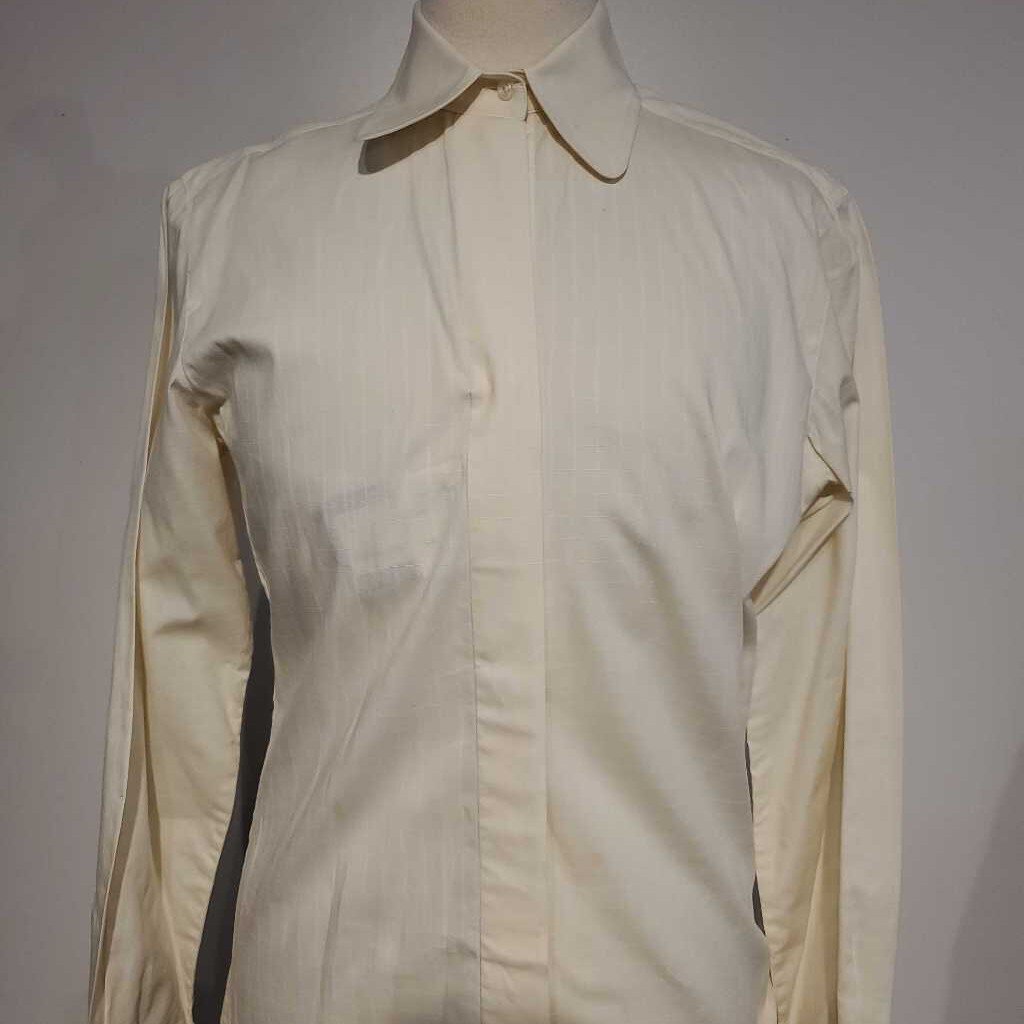 Cream Shirt w/ Rounded Collar