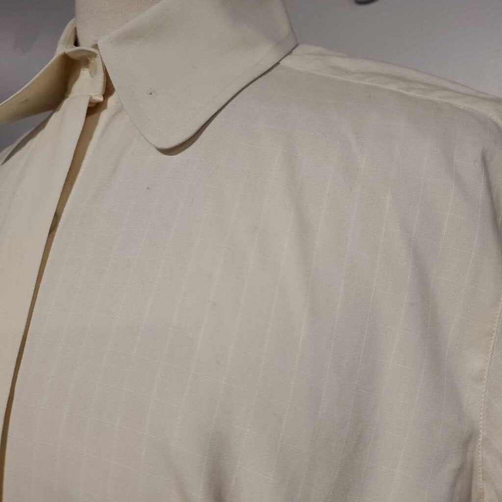 Cream Shirt w/ Rounded Collar