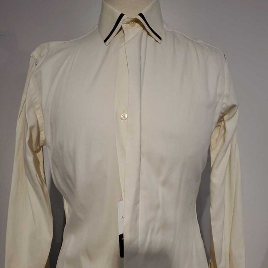 Friersons CreamW/Brown Stripe on Collar