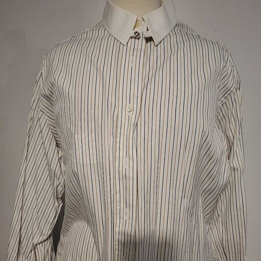 SGA Cream W/ Blue Tan Stripe Shirt