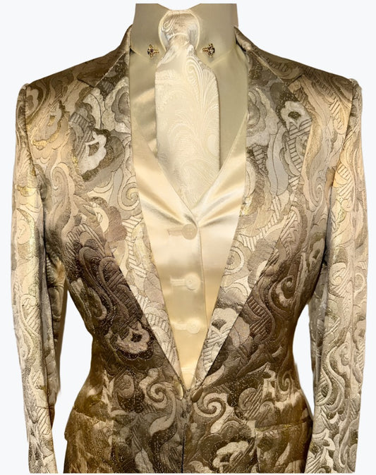 Show Season Gold Brocade Daycoat