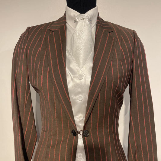 Custom Brown with Pink Stripe Suit