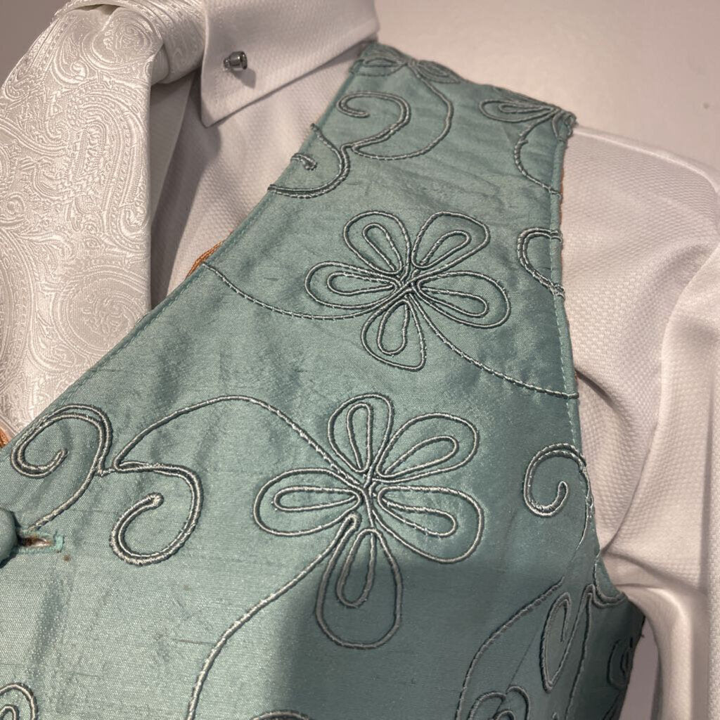 Seafoam Flower Vest