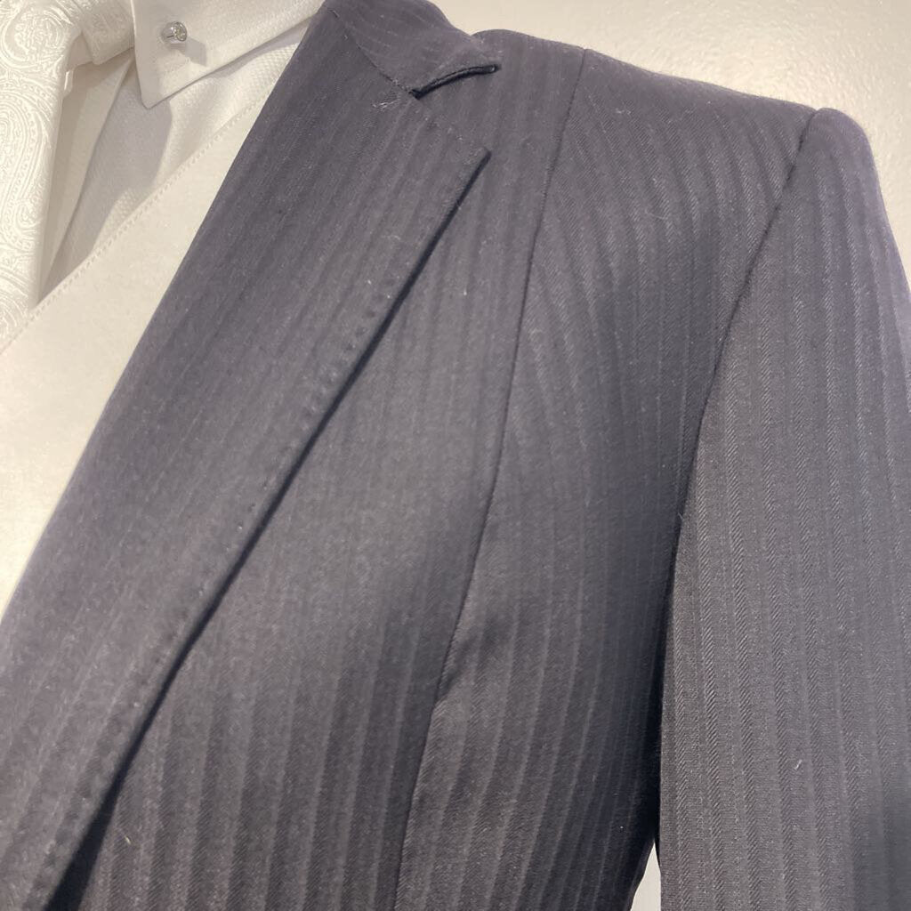 Custom Black Stripe Suit