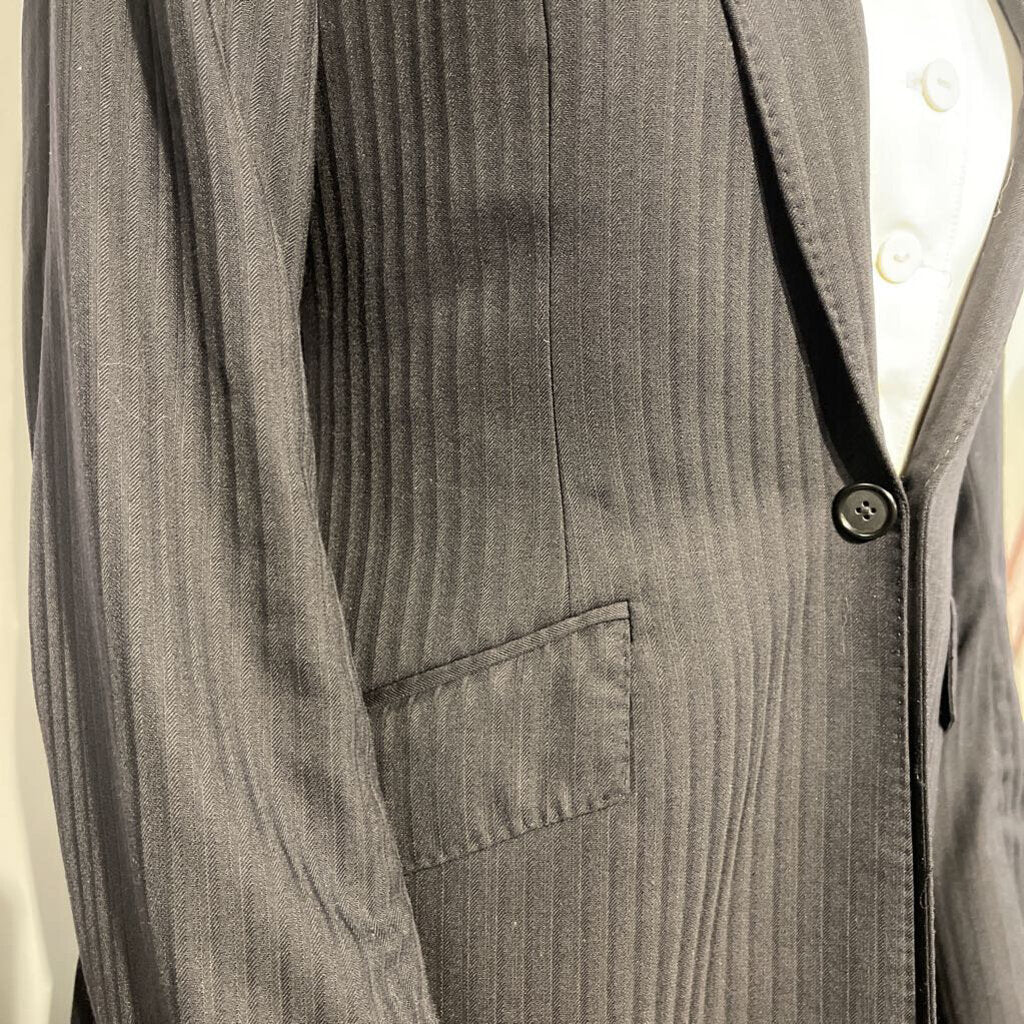 Custom Black Stripe Suit