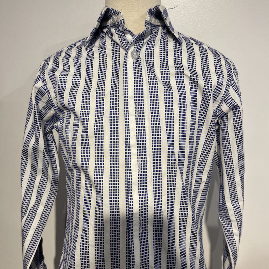 Marsha De Arriaga Blue Striped Shirt