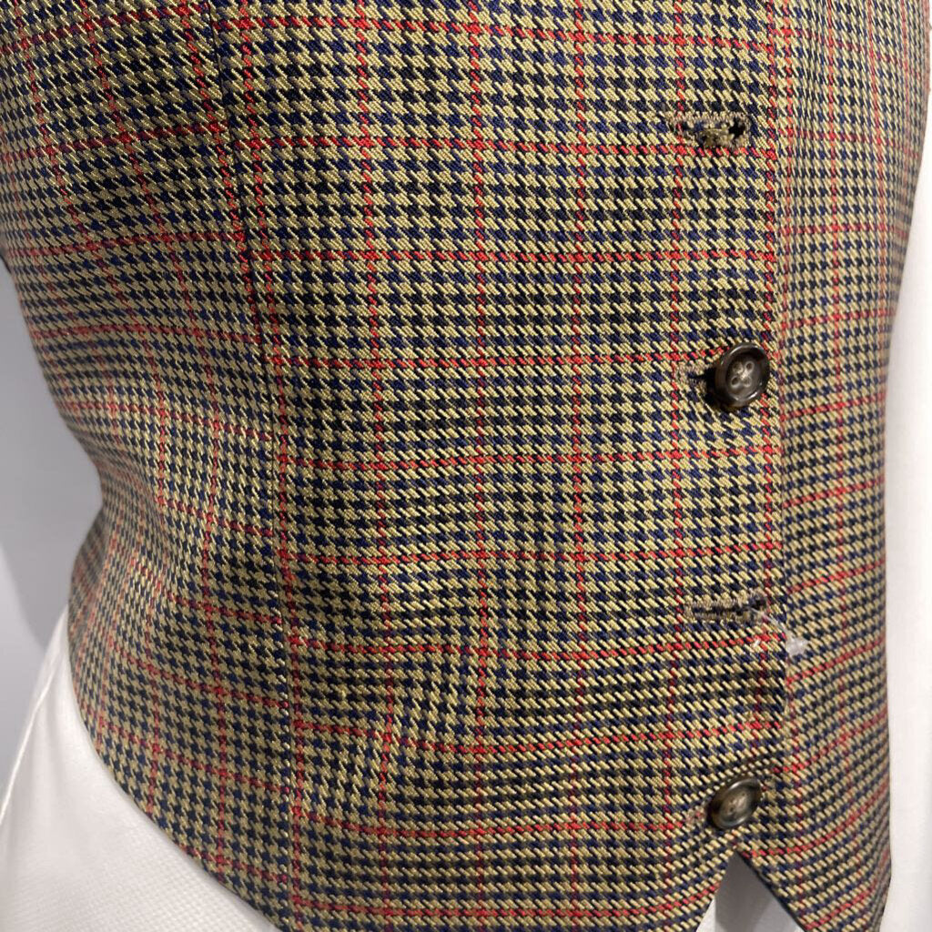 Custom Tan Plaid Vest