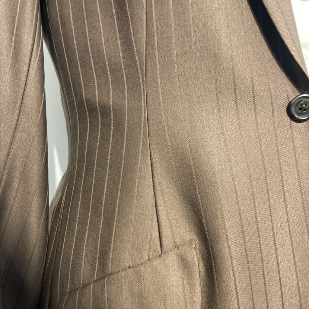 SSC Brown Striped Suit