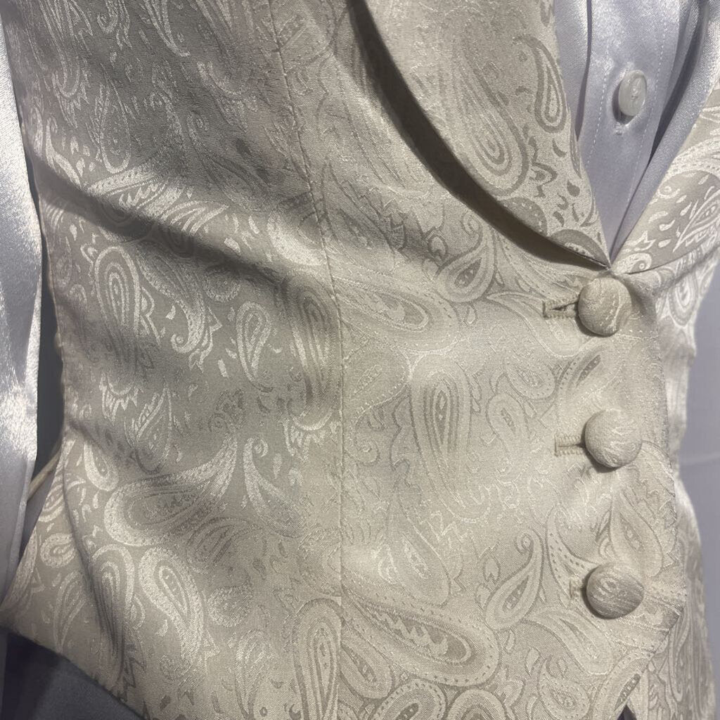 Marsha De Arriaga Cream Brocade Formal Vest