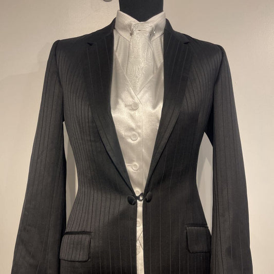 Show Season Black Shadow Stripe Suit