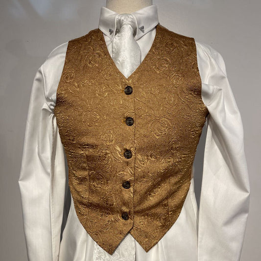 Gold Rose Brocade Vest